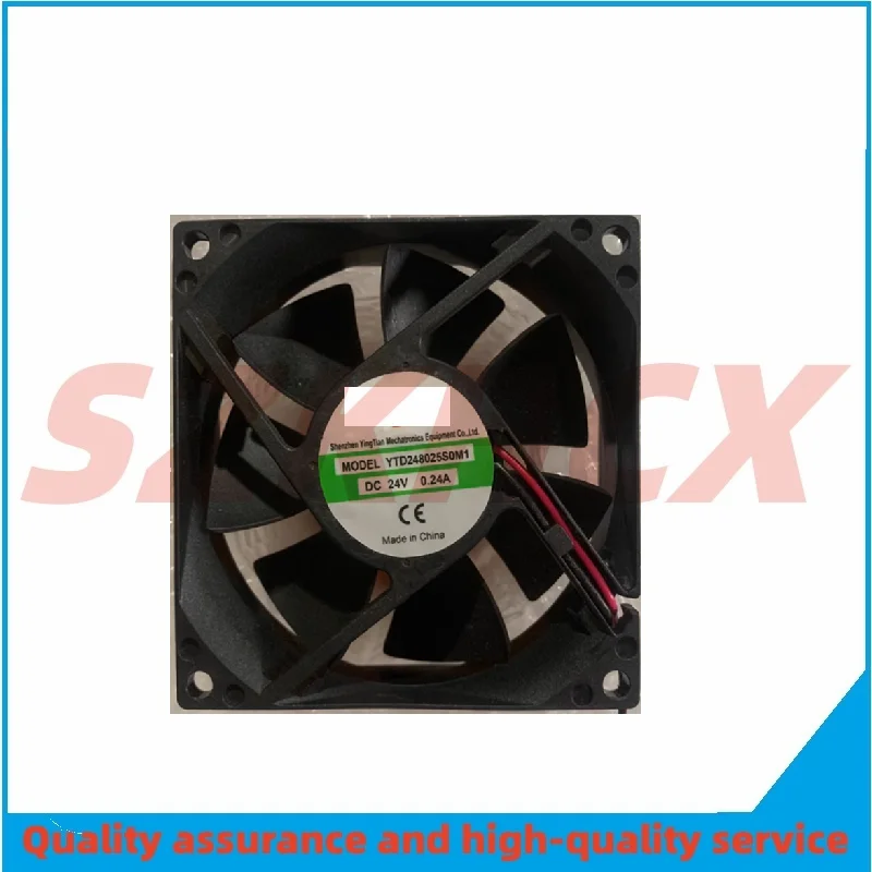 1PCS/LOT YTD248025S Server Cooling Fan DC 24V 0.30A 80x80x25mm 2-Wire