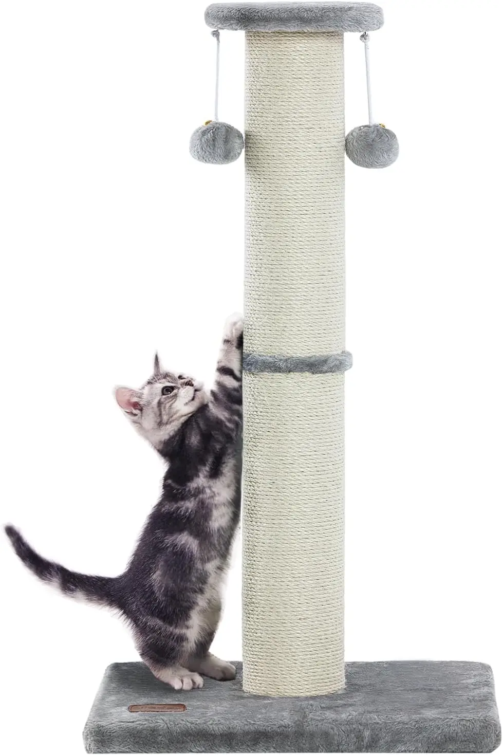 

34Inch Tall Cat Scratching Post,4.3Inch Diameter Large Sisal Cat Scratch Post with Ball, Sturdy and Durable Cat Scratche