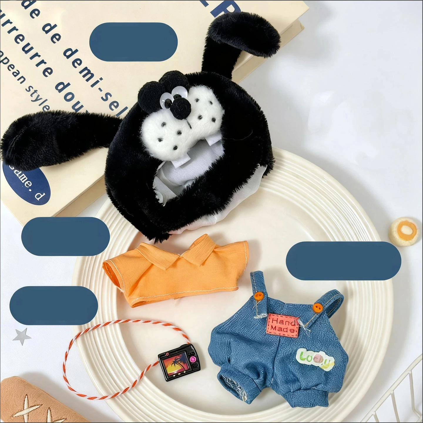 For Labubu Doll Mini Clothing Cute Cartoon Mouse Goofy Cosplay Costume Set Frog Doll House Accessories Birthday Gift Toys