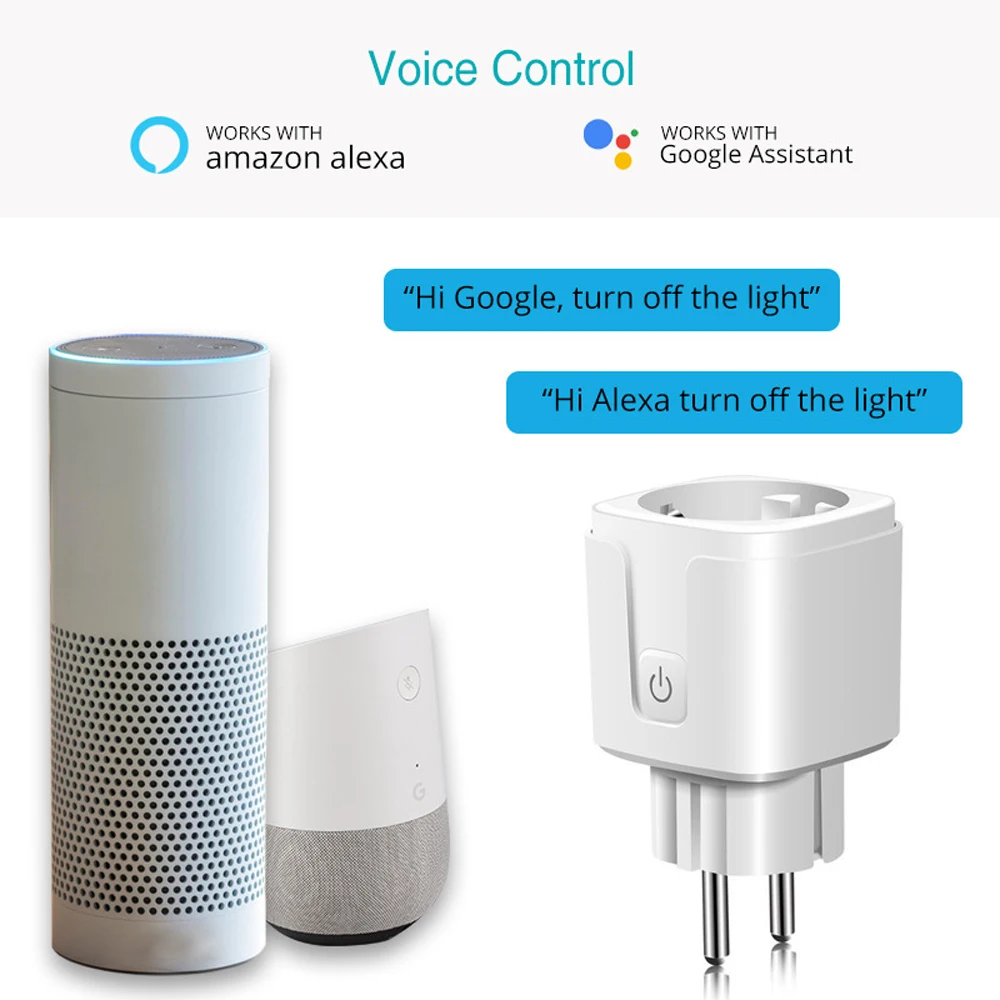 

Smart Socket EU 16A AC100-240V Smart Life Socket Wifi Smart Plug Power Outlet Smart Home Voice Control Support Alexa Google