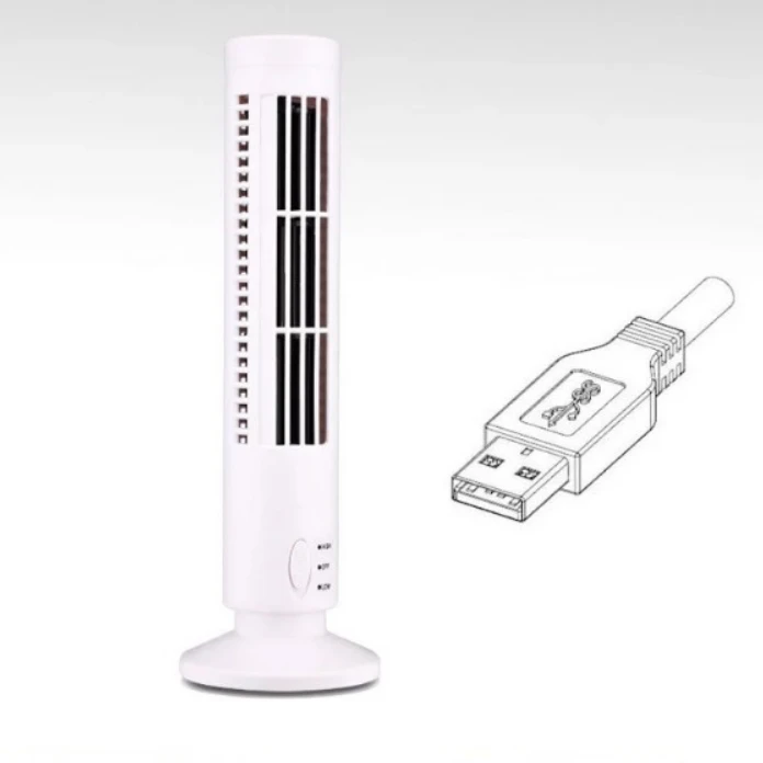 ABGR-USB Leafless Small Fan Tower Electric Fan Vertical Air Conditioner Fan Tower Fan