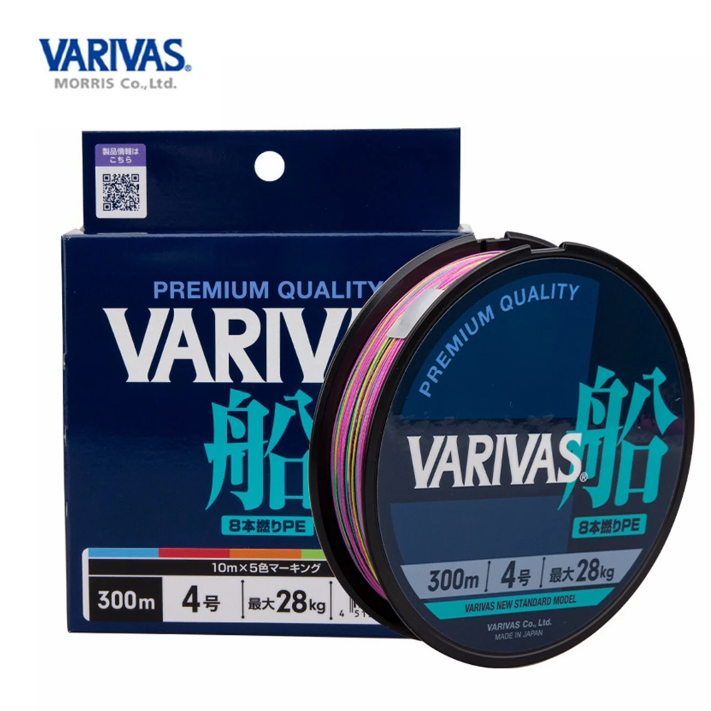 100% Japan Original VARIVAS Colorful PE Main Line 300m 200m 150m Sea Boat Fishing High Strong Fishing Line