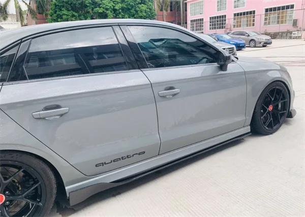 สําหรับ Audi A3/S3/A4L/S4/A5L/S5/A6L/S6 ReaI คาร์บอนไฟเบอร์ด้านข้างกระโปรงบานหน้าต่างสปอยเลอร์