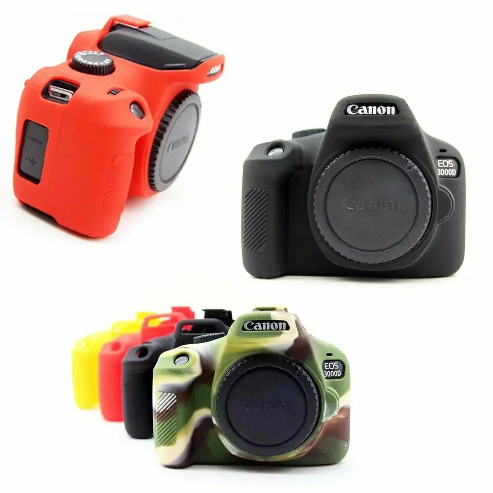 Juste de protection en caoutchouc souple pour appareil photo, étui en silicone, peau de protection pour IL EOS, 3000D, 4000D, Rebel T100