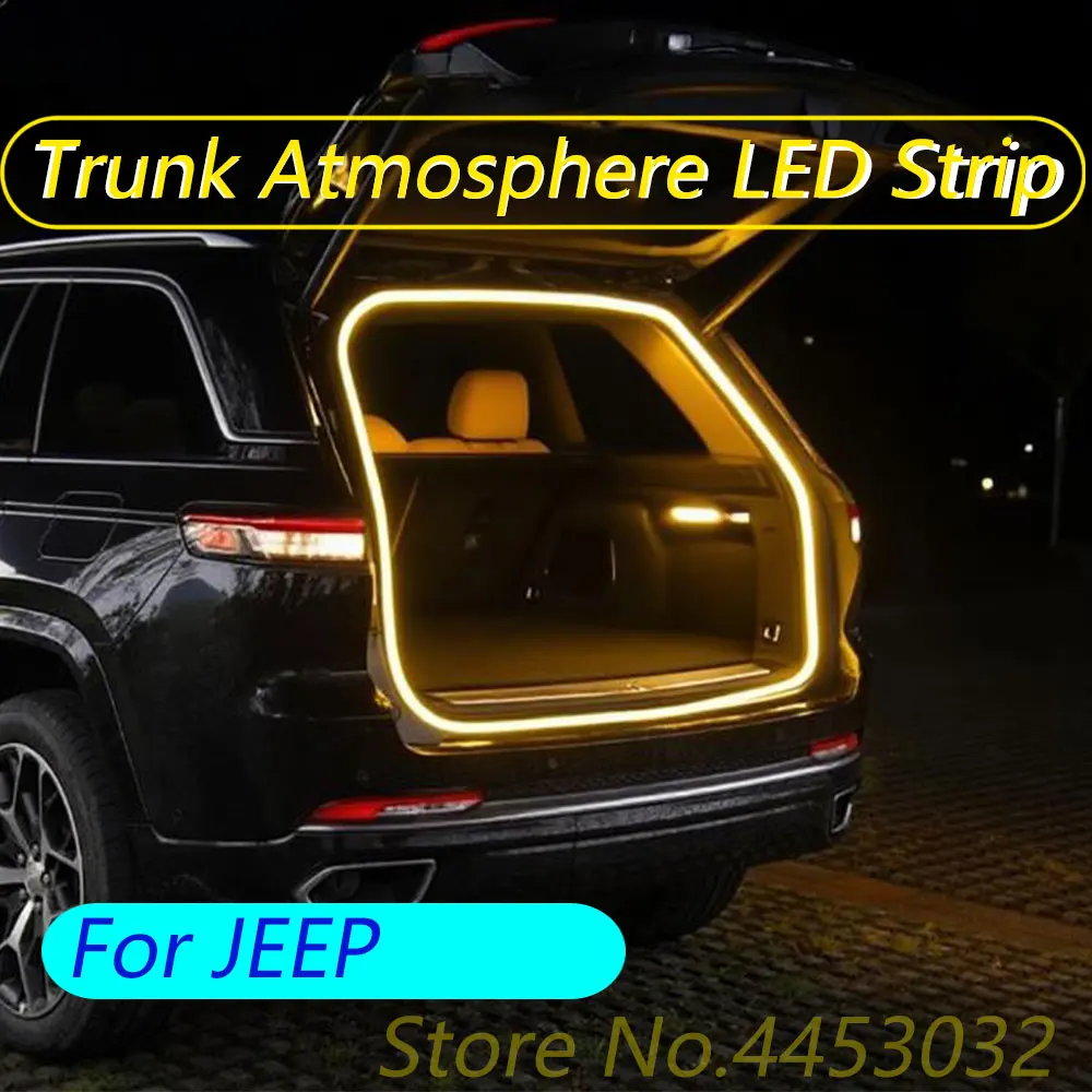 Car Trunk Light Strip For Jeep Grand Cherokee Wrangler Compass Cherokee Renegade Commander CJ-5 LED Atmosphere Light 12V 4M