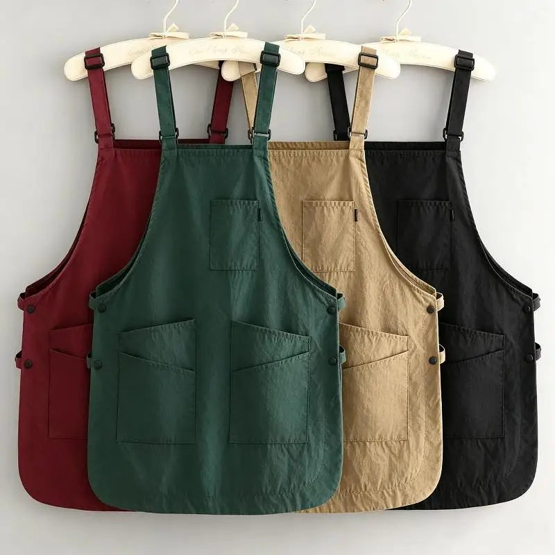 New Adult Water-Resistant Apron For Household Kitchen Coffee Roasting And Catering Use - Durable Workwear Apron