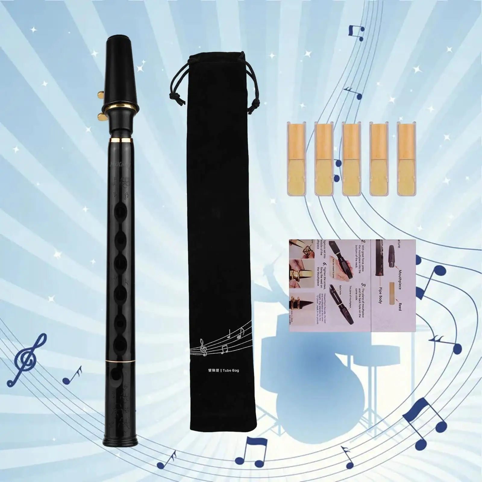 Mini Pocket Saxophone Convenient Portable Saxophone Woodwind Instrument for