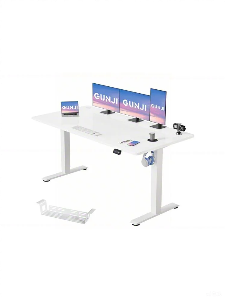 Devoko In hoogte verstelbaar bureau 140x60 cm Elektrisch in hoogte verstelbaar stabiel bureau - afbeelding 2