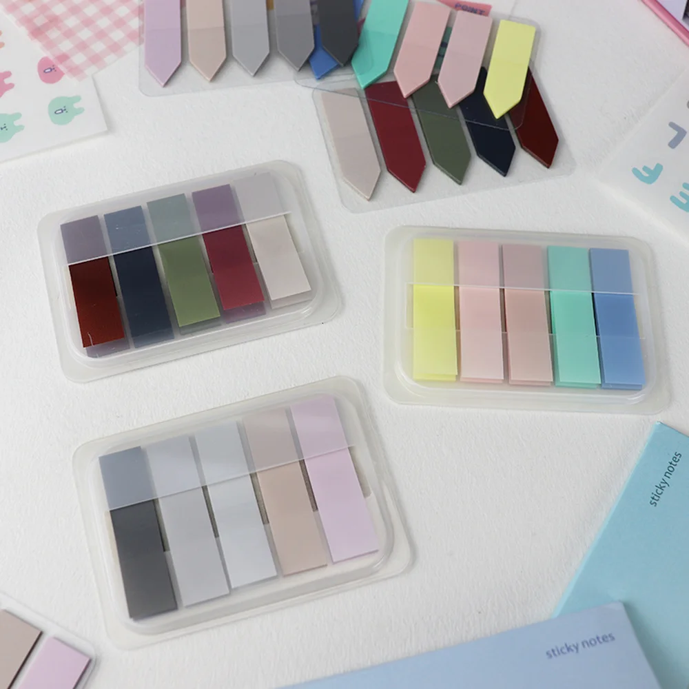100 Sheets Posted Message Index Kawaii Pulling Self-adhesive Sticky Notes Classified Bookmarks Cute Note Pad Stationery Supplier