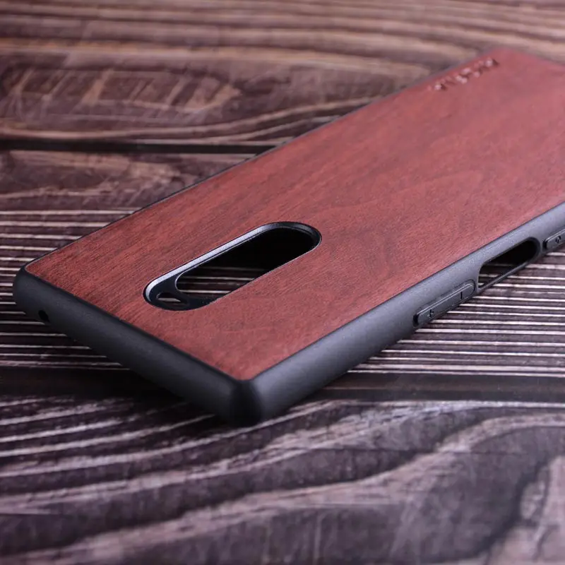 Wood Like case for Sony Xperia 1 XZ3 XZ4 soft TPU silicone&Hard PC&wood PU leather skin covers coque fundas