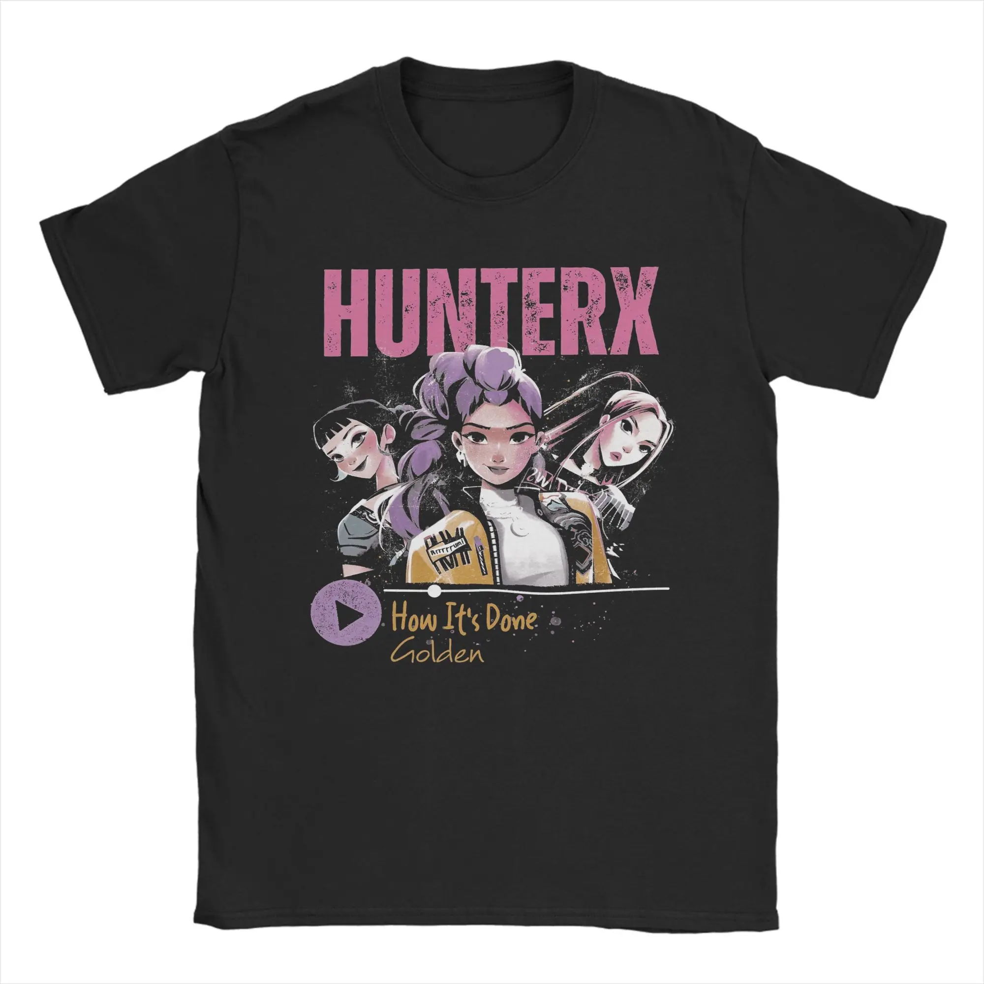 

HUNTRIX Kpop Demon Hunter Girl Group футболка летние футболки в стиле Харадзюку мужские хлопковые футболки с круглым вырезом размера плюс футболки с коротким рукавом