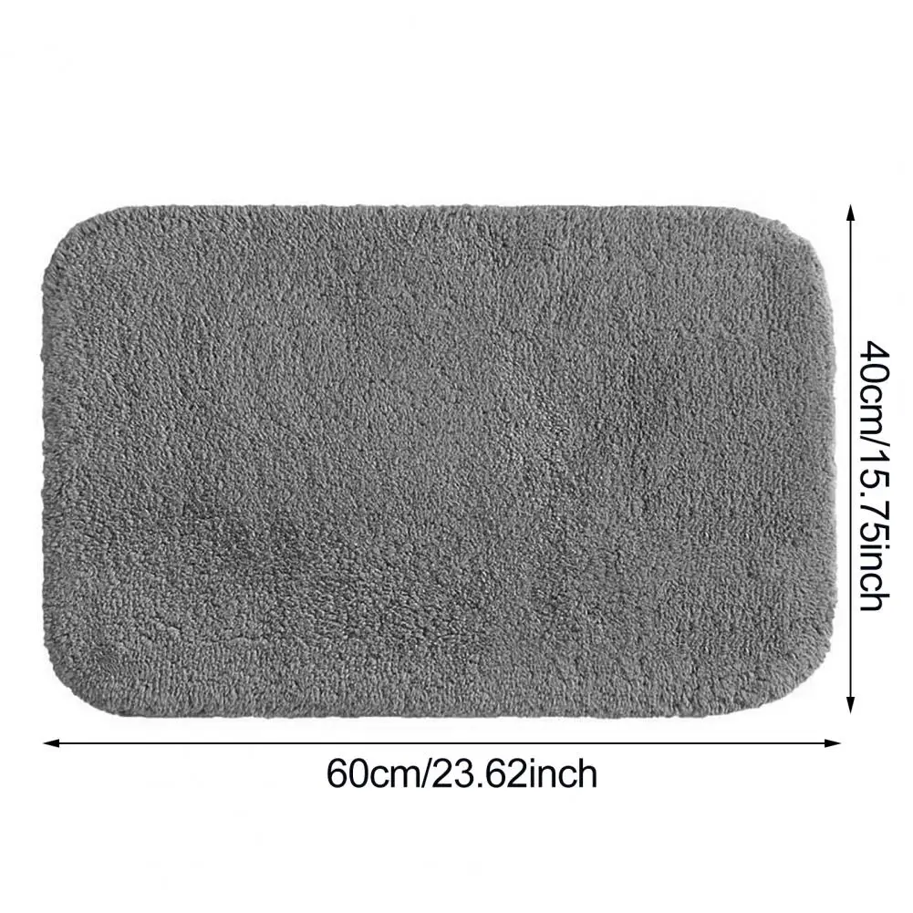 Plush Microfiber Bath Mat Thickened Luxury Microfiber Floor Mat Super Absorbent Quick-drying Bathroom Carpet Non-slip Rubber
