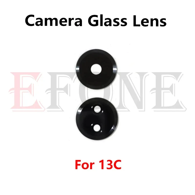 ل Xiaomi Redmi 14C 13C 12C 12 الكاميرا الخلفية الخلفية غطاء للعدسات الزجاجية مع ملصق لاصق استبدال أجزاء #3