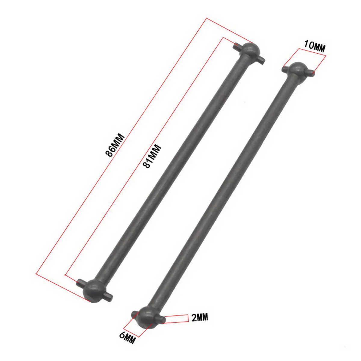 2pcs/set Drive Shaft Transmission Axle Total Lenth 61 63 70 77 84 86 89.5 101mm Dogbone for RC 1:10 HSP RC Model Car CVD