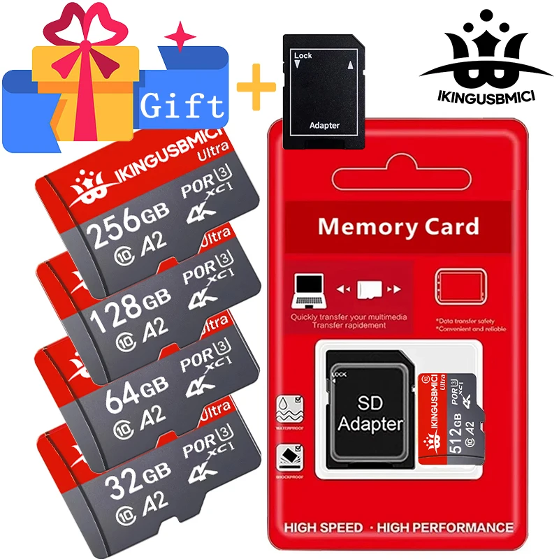 Memory Card Micro 32/64/128/256/512gb Original U3 Mini for Smartphone Memory Class 10 Premium Reliable High Quality Fast Durable