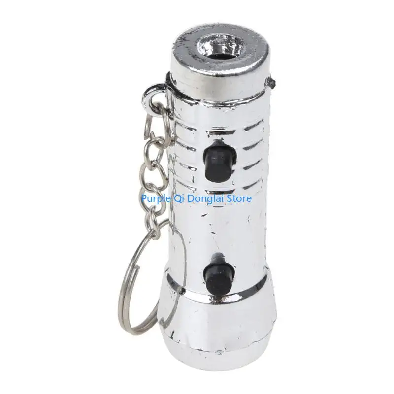 L21E White LED Torch Light Keychain 2 in 1 UV Flashlight Keyring Customs Tool