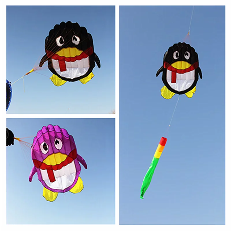 

free shipping penguin kites flying toys for children kites new cartoon kites factory inflatable kite windsurf sail dragon wind