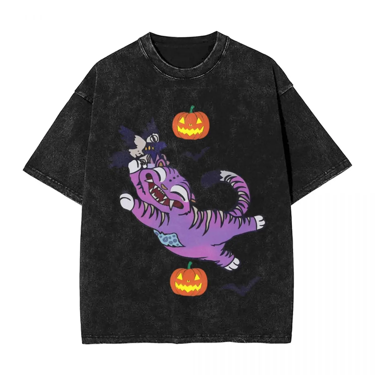 

Kpop Demon Hunters Tiger Halloween Футболка Лето Y2K Забавные футболки Хлопковая популярная футболка для мужчин Футболки с короткими рукавами и принтом