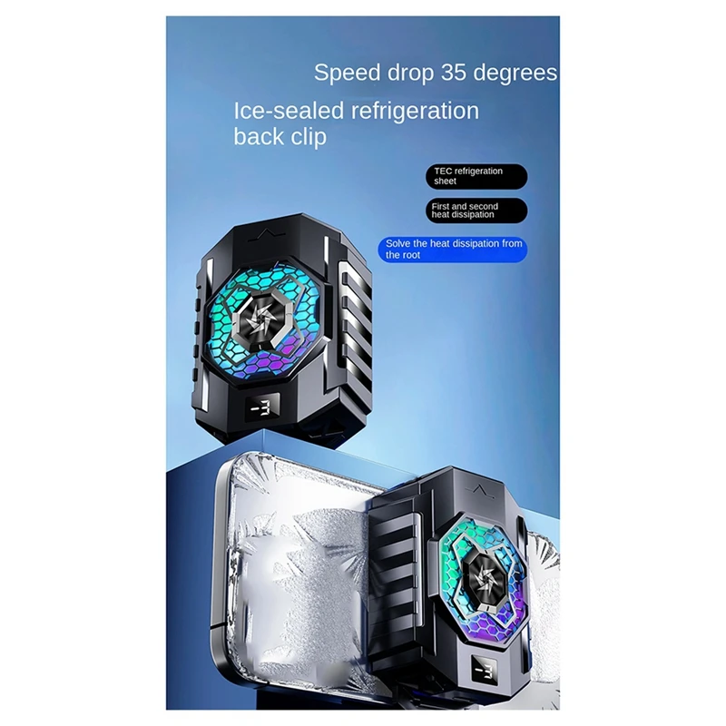 JABS SL31 Mobile Phone Cooler Cooling Fan Radiator TEC Adjustable Semiconductor Refrigeration Game Cooler For Cellphones