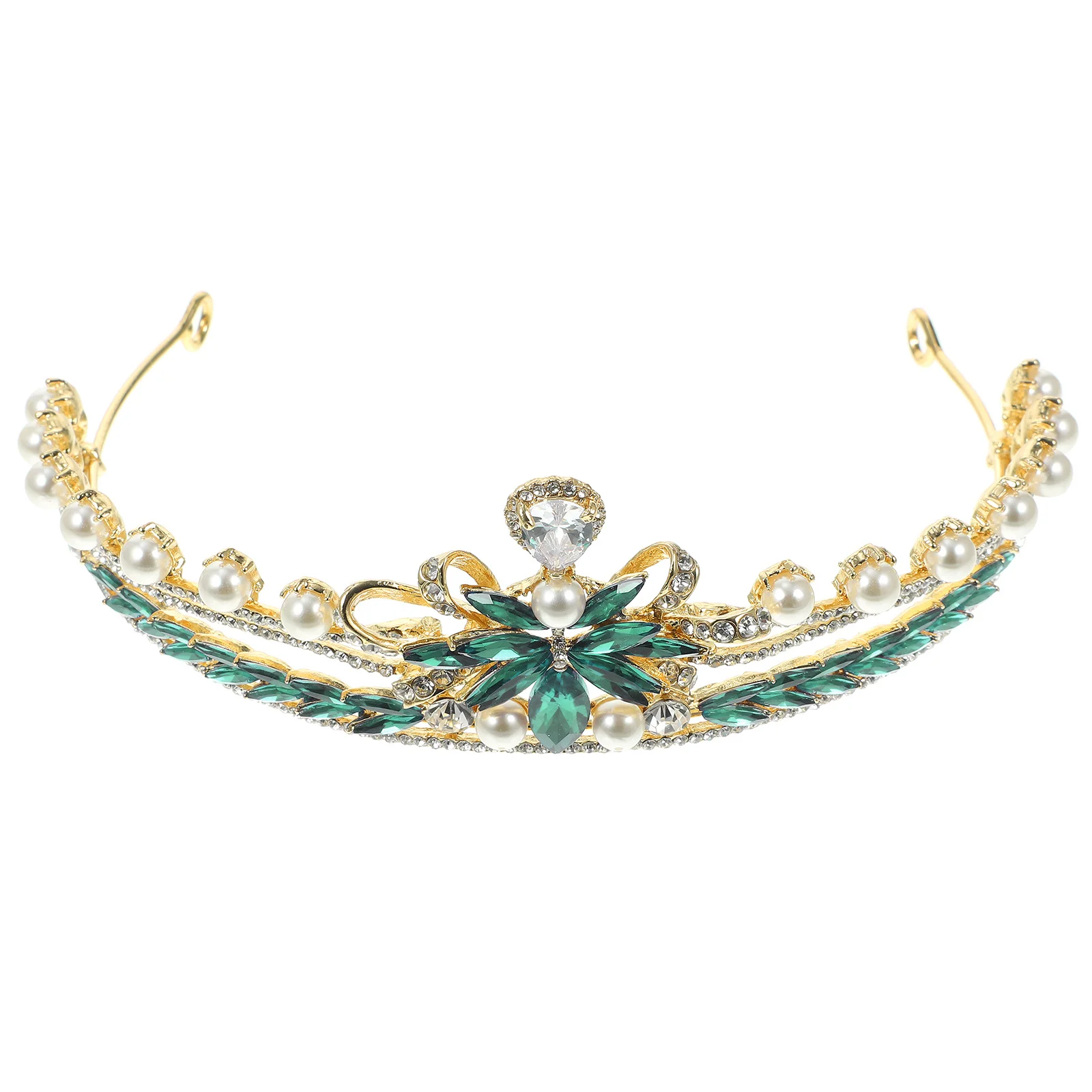 تاج الزفاف حجر الراين اللؤلؤ عقال اكسسوارات الزفاف صنعة دقيقة أنيقة المشاركة عيد ميلاد عيد الحب #2