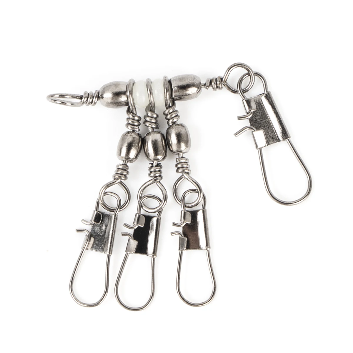10Pcs/Set Fishing Connector Swivels Interlock Pin Bearing Rolling Swivel Snap Swivel For Fishhook Carp Lure Accessories