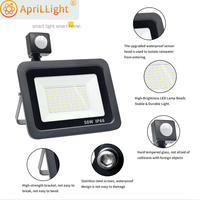 LED Infrared Motion Sensor Floodlight 220V 10W 20W 30W 50W 100W PIR Induction Spotlight Waterproof IP66 Outdoor Lighting.