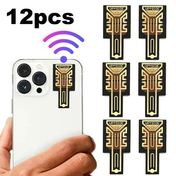 12 adet SP13Pro anten sinyal amplifikatör taşınabilir telefon sinyal geliştirme Sticker Booster iPhone Samsung Mi için evrensel sinyal