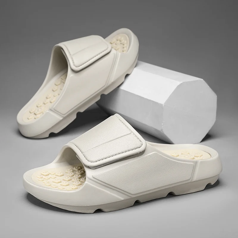 New Summer Men Massage Slippers Sides Indoor Outdoor Sandals Beach Casual Shoes Soft Sole Slides Men Flip-flops Men's Footwear