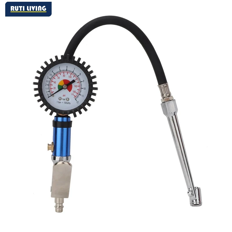 Tire Pressure Gauge For Car Motorcycle SUV Inflator Pumps Repair Tools Gun Type For Air Compressor Durable