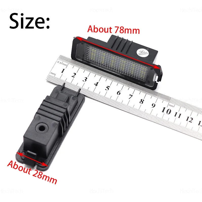 For VW Passat B5 CC Eos Golf MK4 MK5 6 7 MK7 Polo Superb Seat Leon Altea 2Pcs LED Number License Plate Light 12V SMD Number Lamp