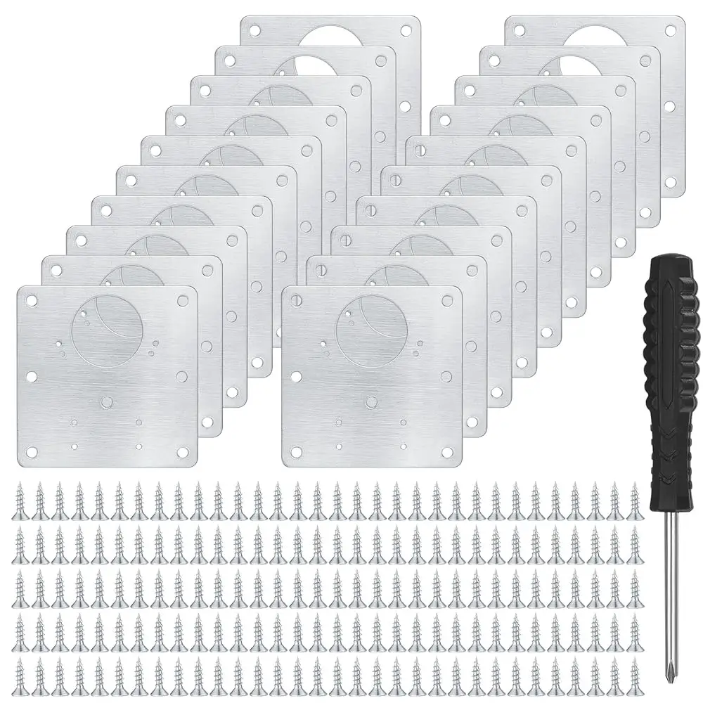 

Набор из 20 ремонтных пластин для мебельных петель, ремонтные пластины для дверных петель кухонных шкафов, крепежные кронштейны для петель из нержавеющей стали