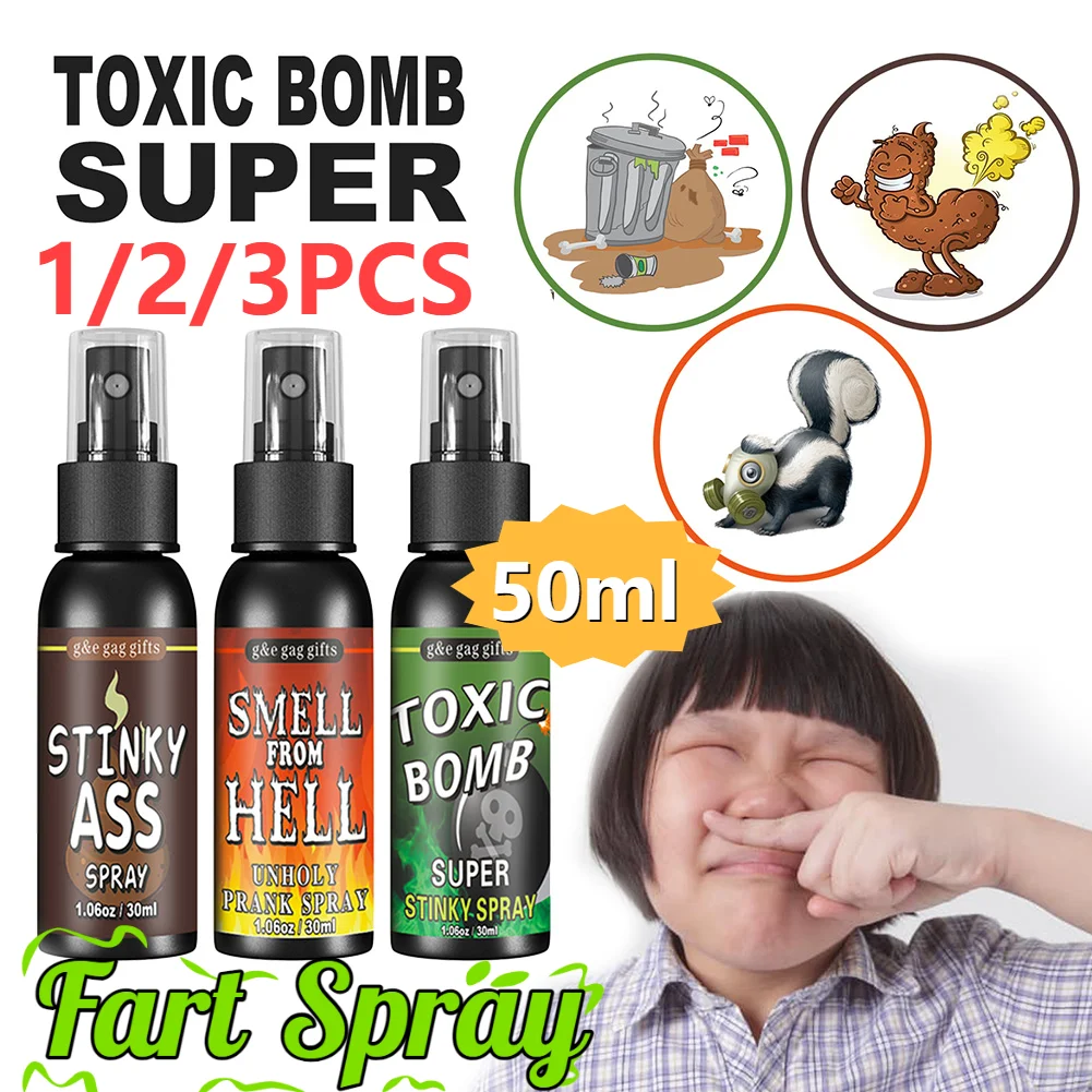 

30ml Fart Gag Spray Party Supplies Plastic Stinky Fart for Adults Kids Terrible Stinky Fart Spray Non Toxic Halloween Funny Toys