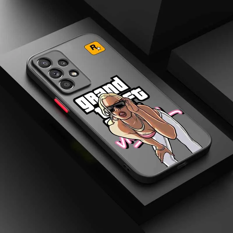 حار لاعب واحد لعبة Rstars GTA لسامسونج A56 A55 A54 A53 A36 A34 A33 A32 A31 A26 A25 A24 A23 A22 A21S A17 A15A07 جراب هاتف