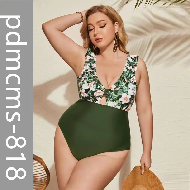 

Specially for large size floral small fresh one-piece bikini swimsuit 2025 new model