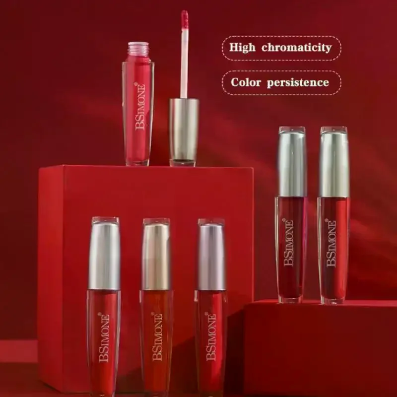 Bsimone batom fosco à prova d'água, hidratante de longa duração, copo antiaderente, nude, presentes de natal e dia dos namorados