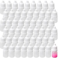 100PCS 3-50ML Plastic Empty Squeezable Dropper Bottles Portable Eye Drops Containers with Screw Cap and Plug for Home and Travel