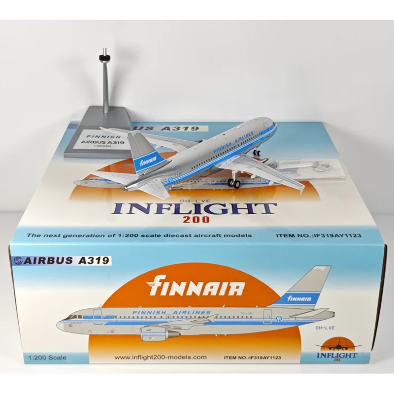 Inflight 다이캐스트 1/200 스케일 Finnair A319 OH-LVE 복고풍 페인트 합금 항공기 모델 소장용 장식 항목