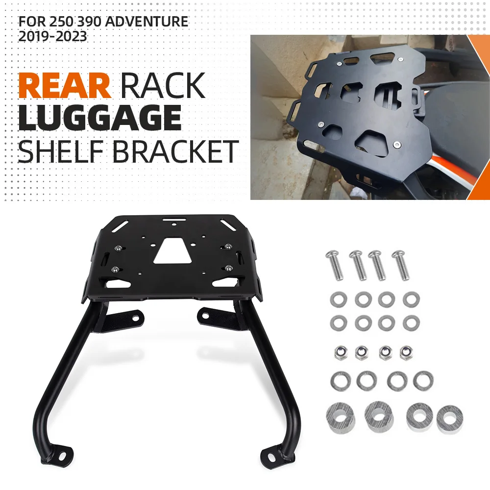 

Tailbox Support Holder Motorcycle Accessories For 390 ADVENTURE 390Adv 2020 2021 2022 2023 2024 Rear Rack Luggage Shelf Bracket