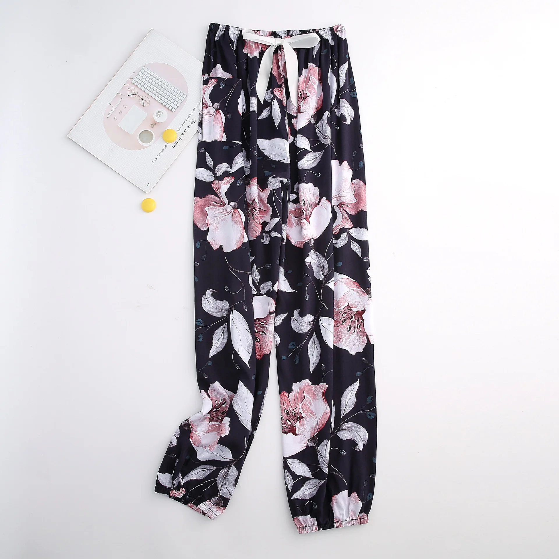 Summer New Pajamas Home Pants Women's Pants Korean Style Loose Sweat Trousers Femme Plus Size Beachwear Outfits Bottoms Pyjamas