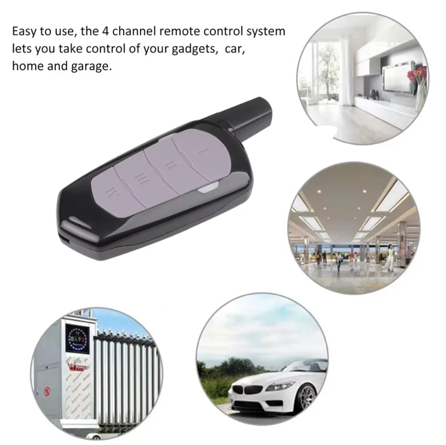1PC Universal Garage Door Control Wireless RF Remote Control 433MHz Electric Gate Remote Control Key Fob Controller