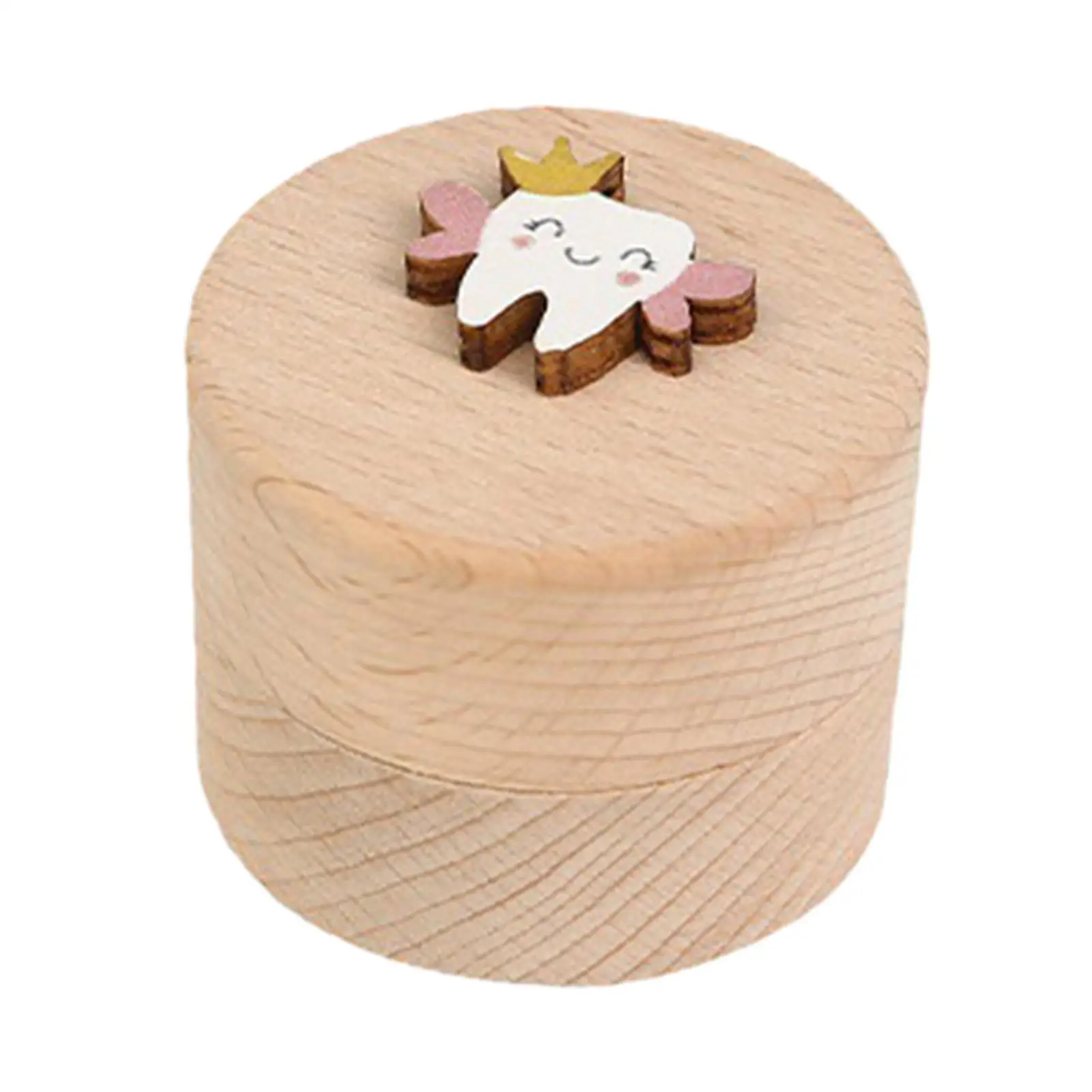 Tooth Keepsake Wooden Storage Box Organizer for Baby Milk Teeth Collection and Child Memory Gift
