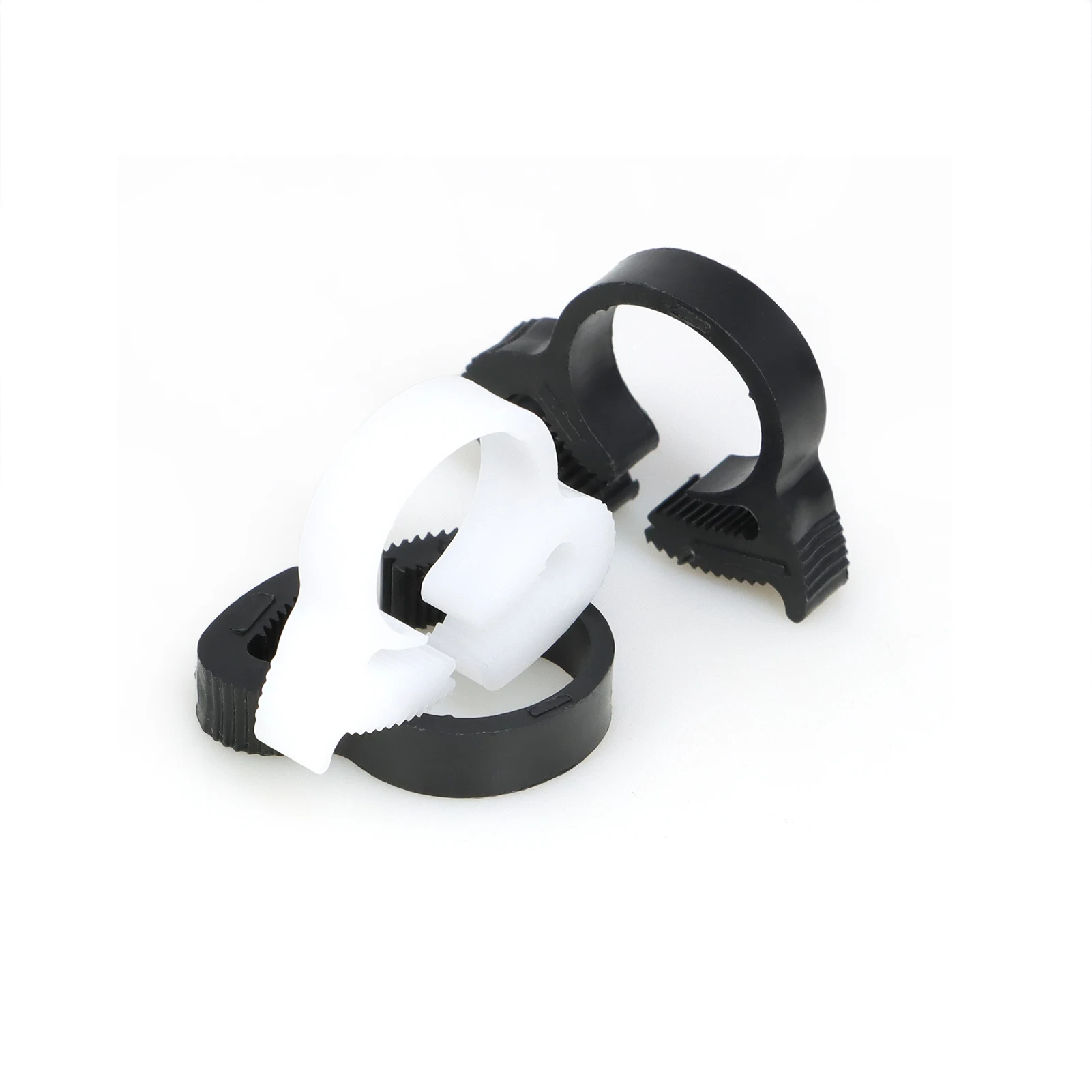 Black/White Hose Clamps Plastic Line Water Pipe Strong Clip Spring Cramps Fuel Air Tube Fitting  Fixed Tool 10pcs 3.8~59mm