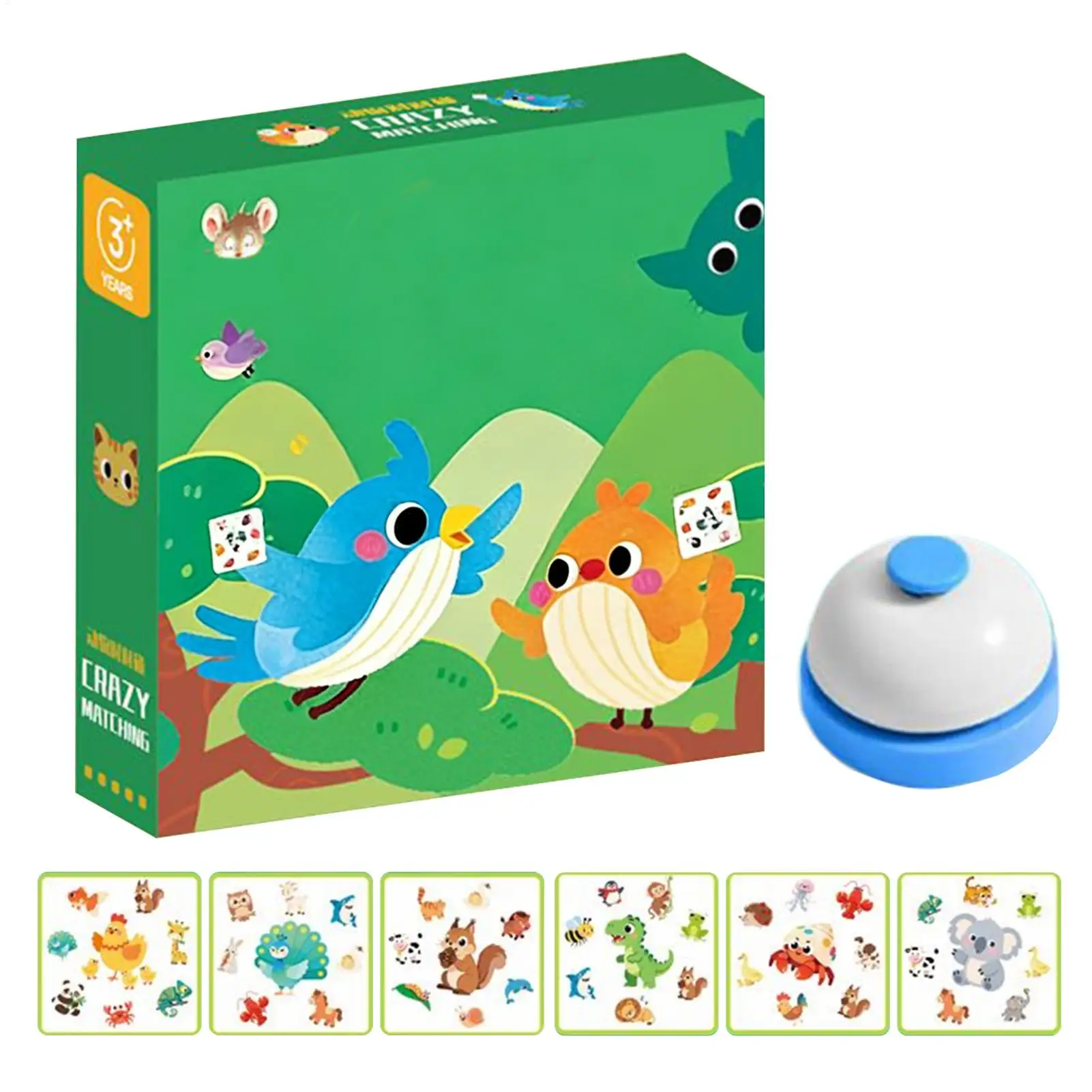 Children's Board Game Fun Bump Card Game Memory Training Matching Card Game Cognitive Enlightenment Concentration Education Toy