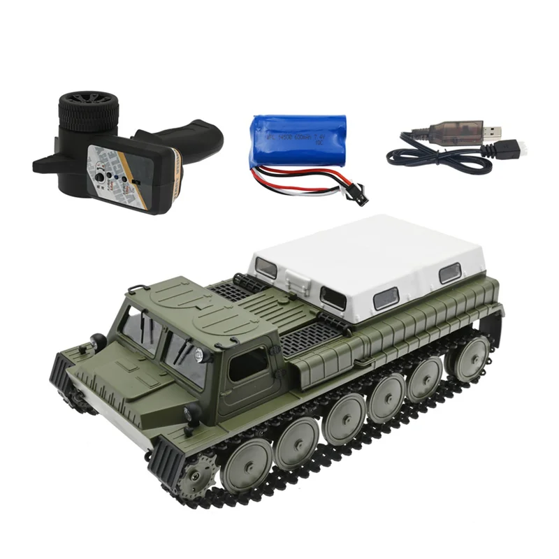 E-1 Remote Control Tank 29CM RC Tank 1/16 2.4G Electric Toys GAZ 71 Fit WPL E-1 for Children Boys Birthday Gifts,1B