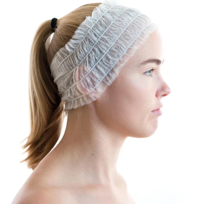 100 قطعة/الحزمة صالون تجميل المتاح Headbands مرونة غير المنسوجة تطعيم الرموش سبا غسل الوجه ماكياج الاستحمام أداة أسود/أبيض