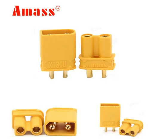 10pcs Amass XT30U Male Female Bullet Connector Plug the Upgrade XT30 For RC FPV Lipo Battery RC Quadcopter