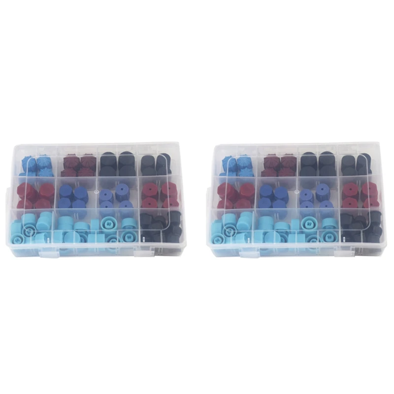 

Car Auto R134A 154Pcs AC A/C System Valve Core Dust Caps Set Air Seal