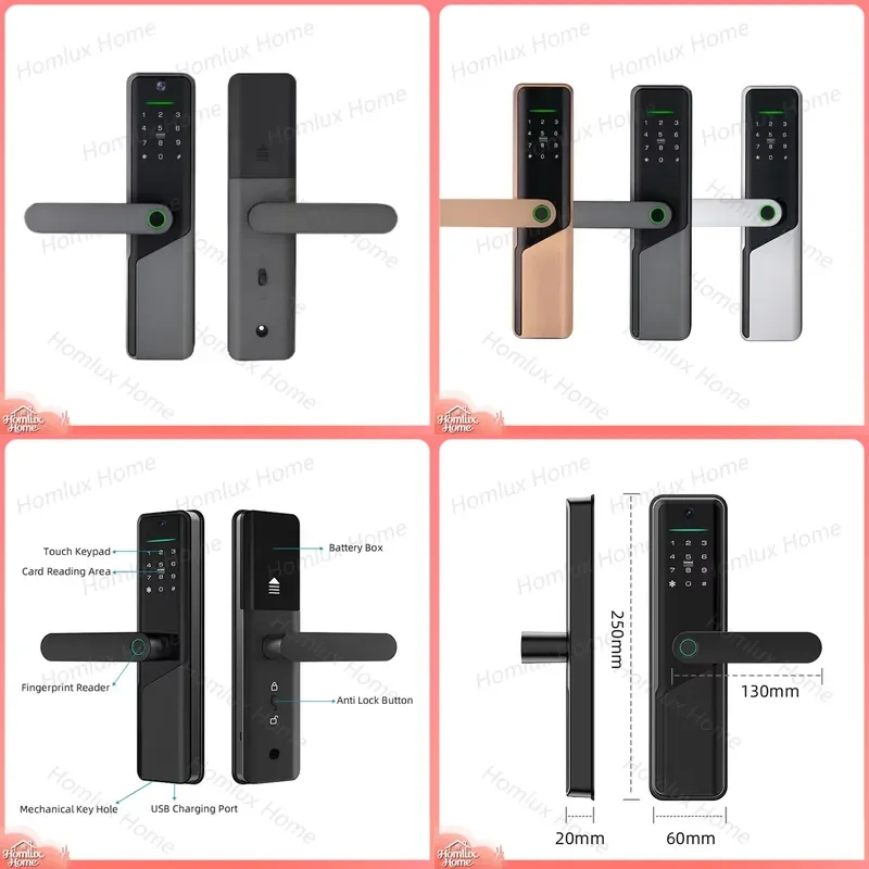 Smart Lock with Camera Door Lock WiFi Enabled Tuya Smart Home Security Mortise Lock 5050 Cat Eye Remote Control 9 Language