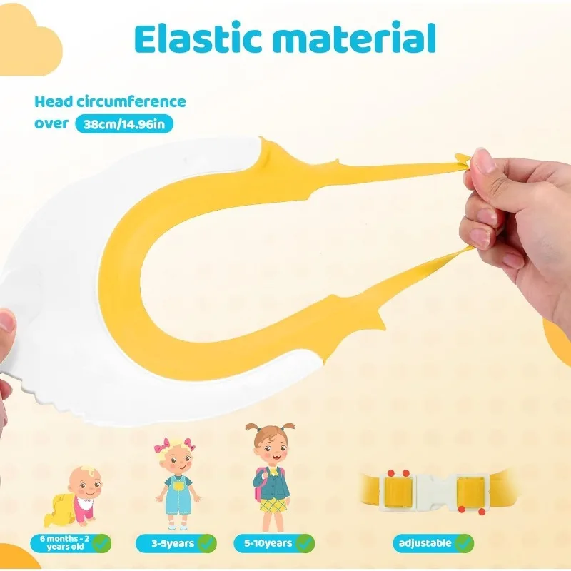 Topi Mandi Bayi Pelindung Rambut Lembut untuk Mandi dan Cuci Rambut Anak