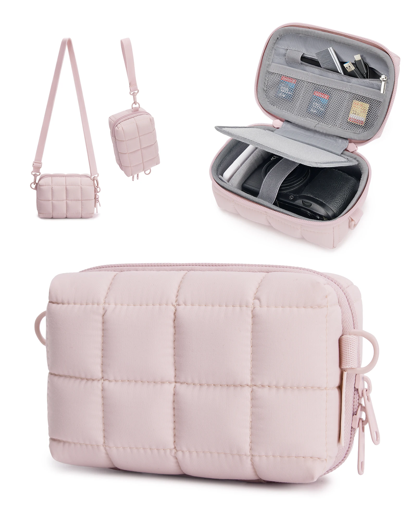 BAGSMART Kleine Digitalkameratasche, leichte, wasserdichte Fotografentaschen für Canon PowerShot Sony DSCW800 DSCW830 GoPro – Detail 16